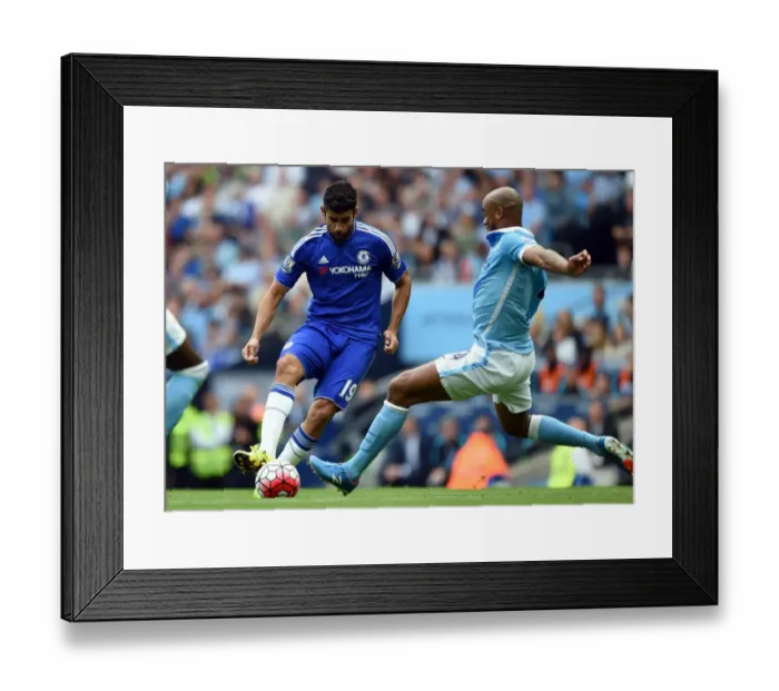 Framed Print : Clash of Titans: Diego Costa vs. Vincent Kompany - Premier League Showdown at Etihad Stadium, 2015 Framed Print : Clash of Titans: Diego Costa vs. Vincent Kompany - Premier League Showdown at Etihad Stadium, 2015