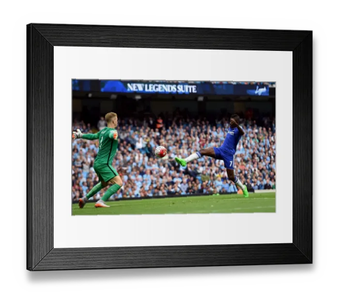 Framed Print : Ramires Controversial Offside Goal: Manchester City vs. Chelsea, Premier League 2015 - Etihad Stadium