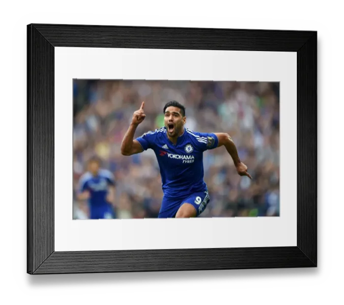 Framed Print : Falcao Scores First Goal: Chelsea's Victory Over Crystal Palace in August 2015 (Barclays Premier League)