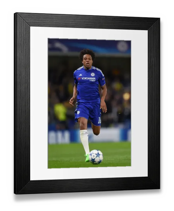 Framed Print : Loic Remy Scores: Chelsea FC Triumphs over Maccabi Tel Aviv in UEFA Champions League Group G (September 2015)