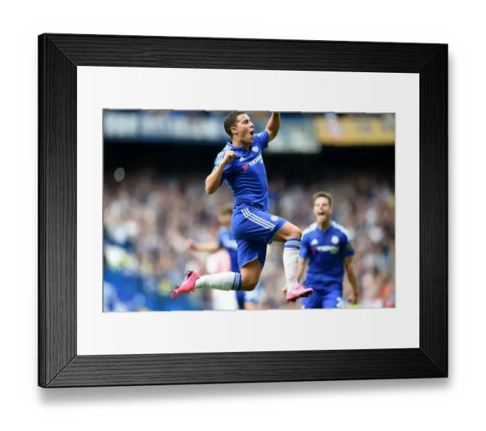 Framed Print : Eden Hazard's Double Strike: Chelsea's Glory Against Arsenal (September 2015) Framed Print : Eden Hazard's Double Strike: Chelsea's Glory Against Arsenal (September 2015)