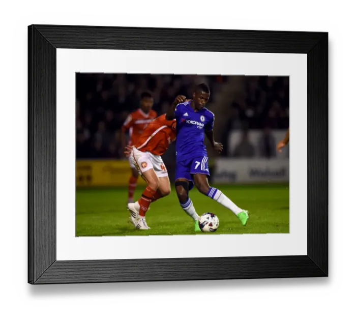 Framed Print : Ramires vs. O'Connor: Intense Clash Between Walsall and Chelsea Players in Capital One Cup Third Round at Banks Stadium (September 2015)