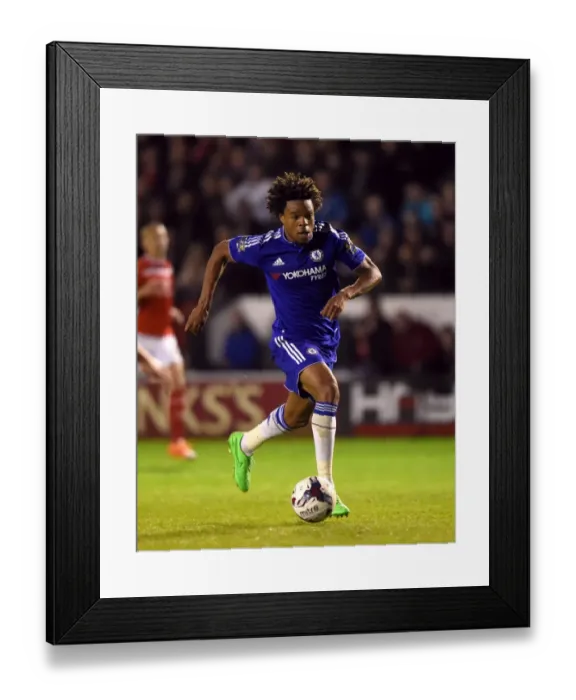 Framed Print : Loic Remy Scores for Chelsea in Capital One Cup Third Round at Walsall's Banks Stadium (September 2015)