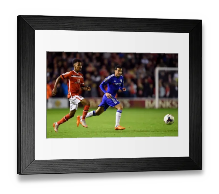 Framed Print : Pedro's Strike: Chelsea's Triumph over Walsall in the Capital One Cup Third Round at Banks Stadium (September 2015) Framed Print : Pedro's Strike: Chelsea's Triumph over Walsall in the Capital One Cup Third Round at Banks Stadium (September 2015)