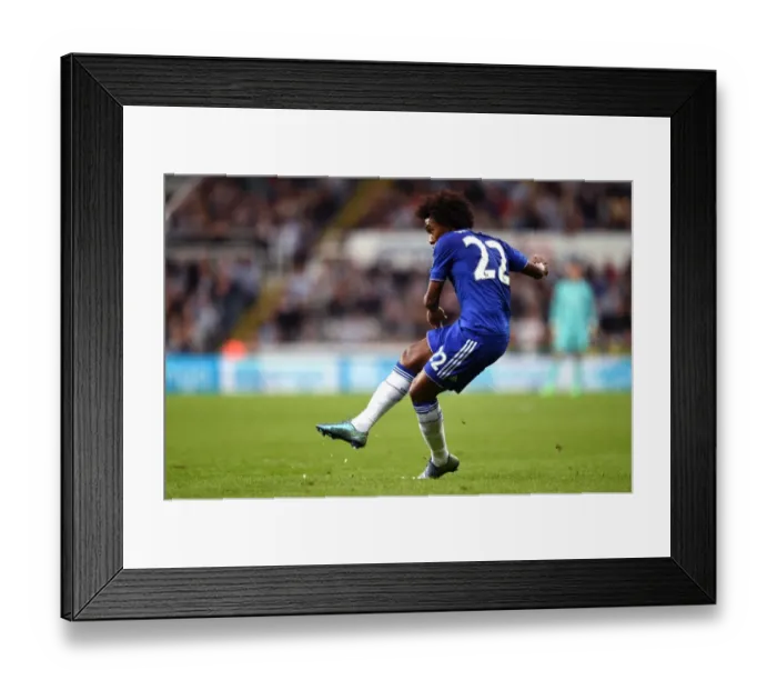 Framed Print : Willian's Strike: Chelsea's Second Goal vs. Newcastle United (September 2015)