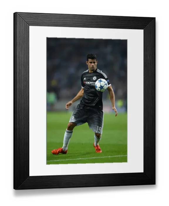 Framed Print : Diego Costa in Action: FC Porto vs. Chelsea - UEFA Champions League - Group G - September 2015