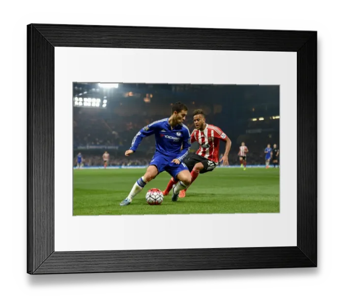 Framed Print : Battle for the Ball: Eden Hazard vs. Ryan Bertrand - Chelsea vs. Southampton (2015) Framed Print : Battle for the Ball: Eden Hazard vs. Ryan Bertrand - Chelsea vs. Southampton (2015)