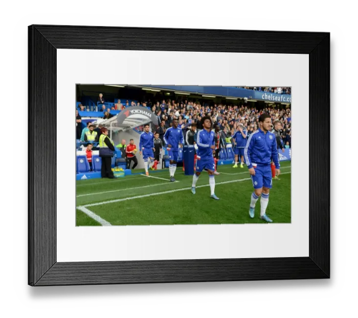 Framed Print : Chelsea's Star Trio: Ramires, Willian, and Hazard Leading the Charge at Stamford Bridge (October 2015, Chelsea FC vs Southampton, Barclays Premier League)
