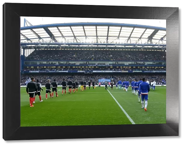 Premier League Showdown: Chelsea vs Southampton - October 2015 - Players Take the Field at Stamford Bridge