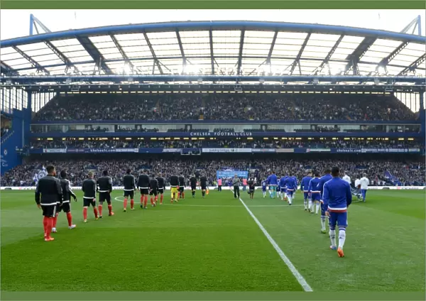 Premier League Showdown: Chelsea vs Southampton - October 2015 - Players Take the Field at Stamford Bridge