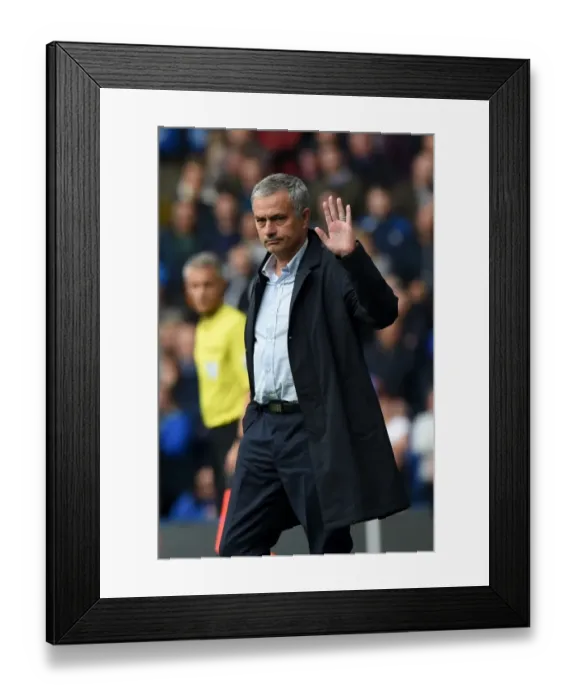 Framed Print : Jose Mourinho Leads Chelsea at Stamford Bridge: October 2015 Barclays Premier League Clash Against Aston Villa