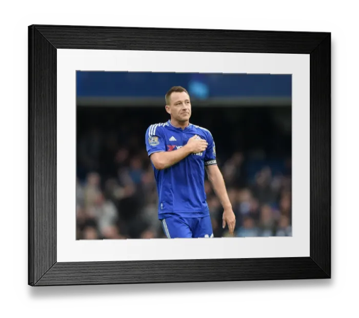 Framed Print : John Terry's Emotional Farewell: Chelsea Players and Fans Applaud at Stamford Bridge (October 2015)