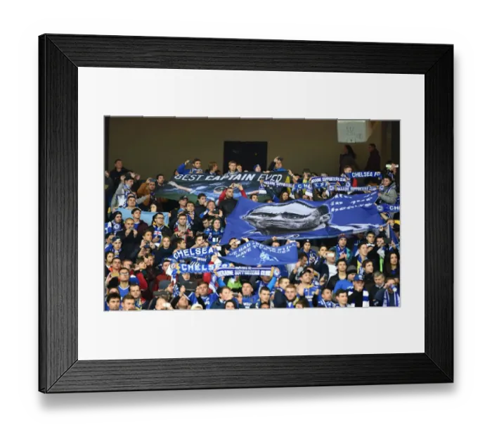 Framed Print : Chelsea Fans Unwavering Support: Roaring on Their Team at Olympic Stadium during Dynamo Kiev vs. Chelsea, UEFA Champions League, Group G (October 2015) Framed Print : Chelsea Fans Unwavering Support: Roaring on Their Team at Olympic Stadium during Dynamo Kiev vs. Chelsea, UEFA Champions League, Group G (October 2015)