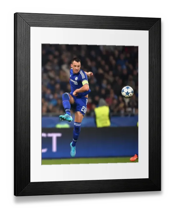 Framed Print : John Terry Leads Chelsea in UEFA Champions League Showdown against Dynamo Kiev at Olympic Stadium (October 2015)