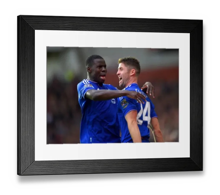 Framed Print : Gary Cahill's Thrilling Goal: Chelsea Takes the Lead Against West Ham United (October 2015)