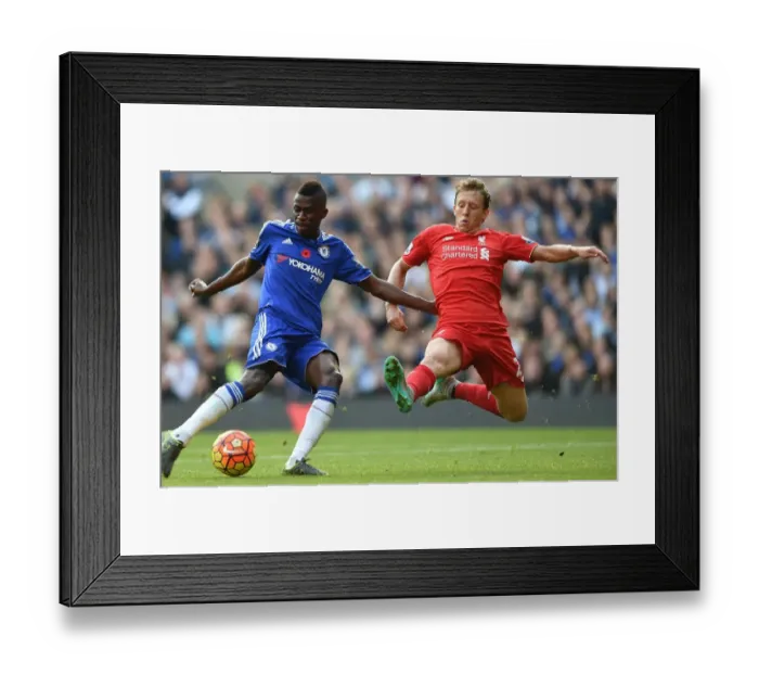 Framed Print : Intense Rivalry: Ramires vs. Lucas Leiva - Chelsea vs. Liverpool: A Battle for Supremacy