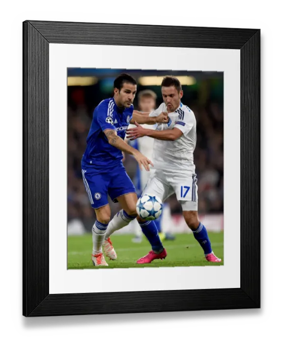 Framed Print : Battle for the Ball: Fabregas vs. Rybalka - Chelsea vs. Dynamo Kiev in the Champions League (November 2015) Framed Print : Battle for the Ball: Fabregas vs. Rybalka - Chelsea vs. Dynamo Kiev in the Champions League (November 2015)