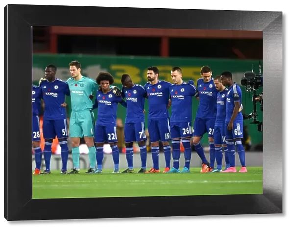 Chelsea Football Club Pays Tribute: A Moment of Silence for the Armed Forces (Stoke City vs. Chelsea, November 2015)