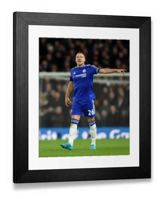 Framed Print : John Terry: Leading Chelsea to Victory against Norwich City at Stamford Bridge - November 2015, Premier League