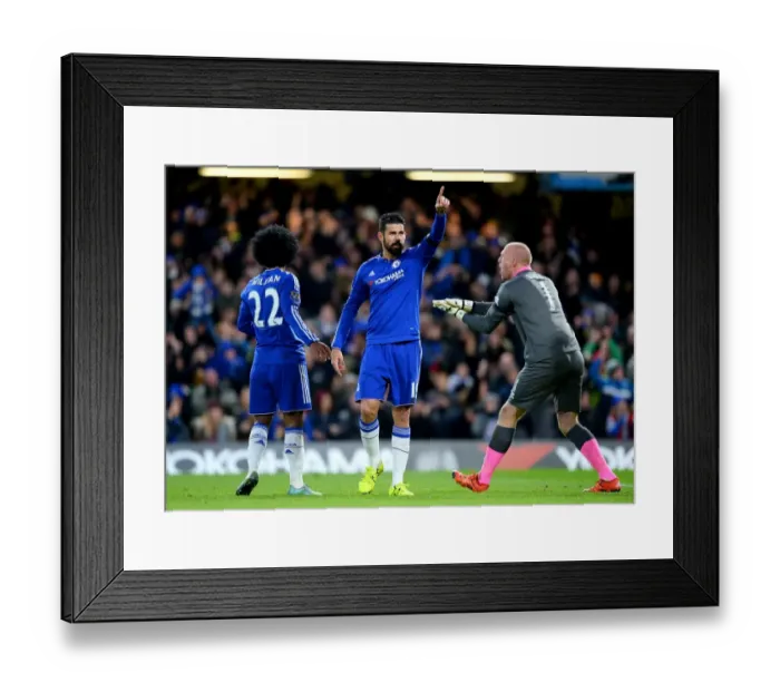 Framed Print : Diego Costa's Stamford Bridge Stunner: Chelsea's Thrilling First Goal vs. Norwich City (November 2015, Premier League) Framed Print : Diego Costa's Stamford Bridge Stunner: Chelsea's Thrilling First Goal vs. Norwich City (November 2015, Premier League)