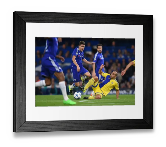 Framed Print : Battle at Stamford Bridge: Chelsea vs Maccabi Tel Aviv - Embolo, Oscar, and Tal Ben Haim Clash in UEFA Champions League Group G (November 2015) Framed Print : Battle at Stamford Bridge: Chelsea vs Maccabi Tel Aviv - Embolo, Oscar, and Tal Ben Haim Clash in UEFA Champions League Group G (November 2015)