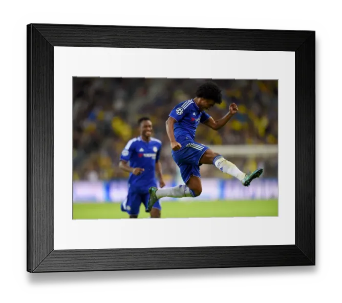 Framed Print : Willian's Brace: Chelsea's Triumphant Moment vs. Maccabi Tel Aviv (UEFA Champions League, Group G, November 2015) Framed Print : Willian's Brace: Chelsea's Triumphant Moment vs. Maccabi Tel Aviv (UEFA Champions League, Group G, November 2015)