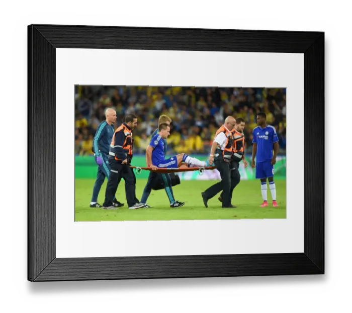 Framed Print : John Terry's Injured Exit: Chelsea's Heartbreaking Moment Against Maccabi Tel Aviv in UEFA Champions League (November 2015) Framed Print : John Terry's Injured Exit: Chelsea's Heartbreaking Moment Against Maccabi Tel Aviv in UEFA Champions League (November 2015)