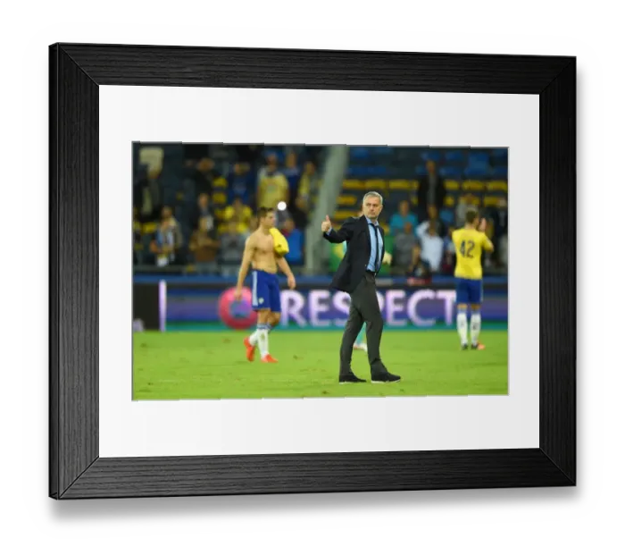 Framed Print : Jose Mourinho's Triumphant Reaction to Chelsea's UEFA Champions League Victory over Maccabi Tel Aviv (November 2015) Framed Print : Jose Mourinho's Triumphant Reaction to Chelsea's UEFA Champions League Victory over Maccabi Tel Aviv (November 2015)