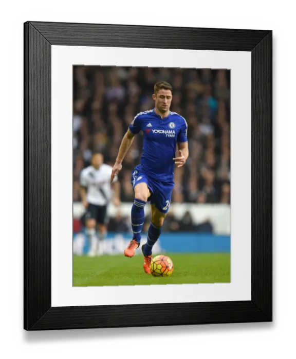 Framed Print : Chelsea's Gary Cahill Faces Off Against Tottenham Hotspur - November 2015: A Premier League Battle
