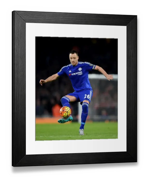 Framed Print : John Terry at Emirates Stadium: Arsenal vs. Chelsea, Premier League Clash (January 2016)