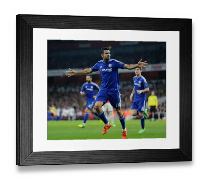 Framed Print : Diego Costa's Thrilling Goal: Igniting the Arsenal vs. Chelsea Rivalry (January 2016) Framed Print : Diego Costa's Thrilling Goal: Igniting the Arsenal vs. Chelsea Rivalry (January 2016)