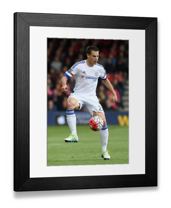 Framed Print : Cesar Azpilicueta's Leadership: Chelsea's Victory Against AFC Bournemouth in the Barclays Premier League (April 2016)
