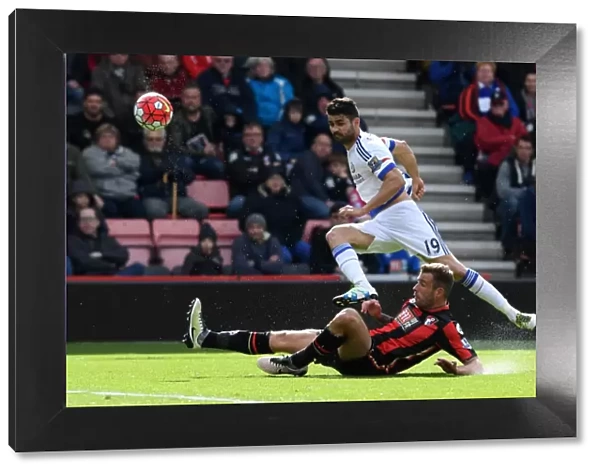Battle for the Ball: Diego Costa vs. Simon Francis - AFC Bournemouth vs. Chelsea (Premier League, April 2016)