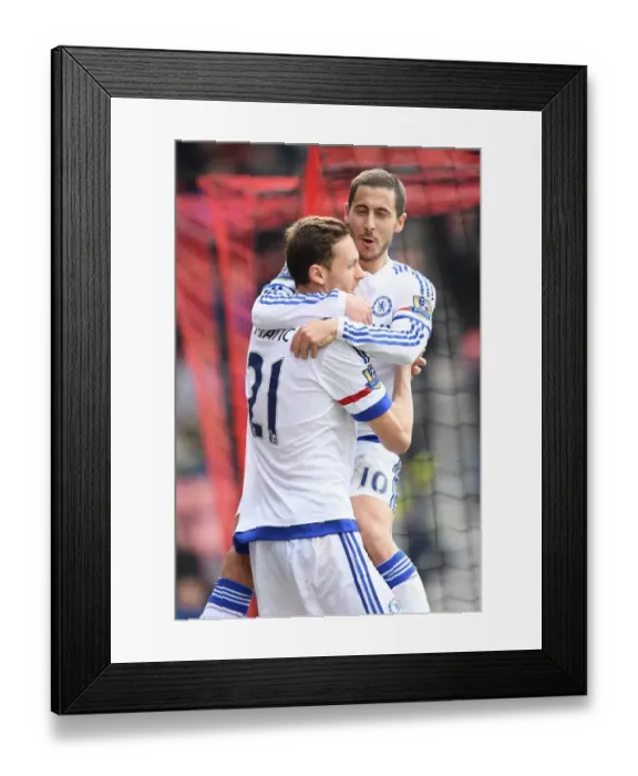 Framed Print : Eden Hazard's Brace: Chelsea's 4-Goal Rampage Over AFC Bournemouth (April 2016)