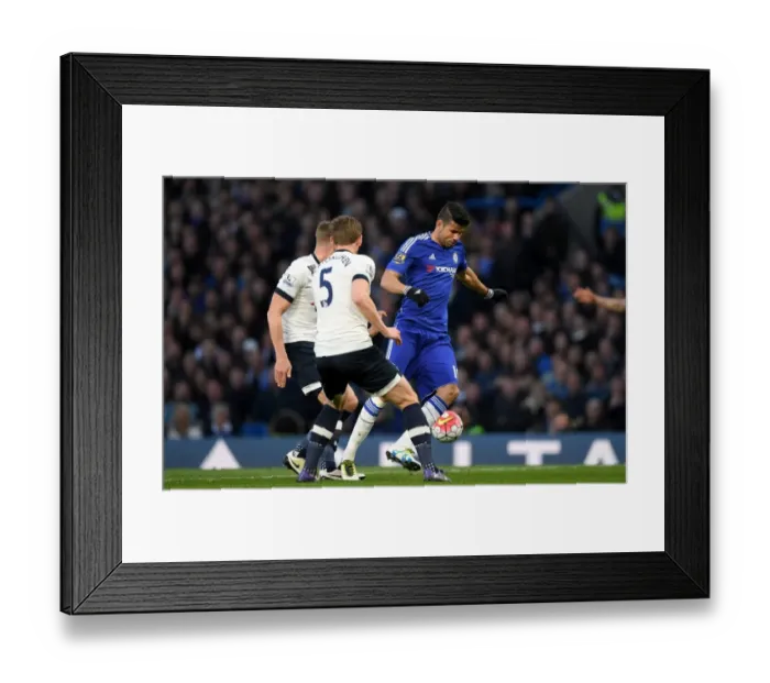 Framed Print : Battle for the Ball: Diego Costa vs. Jan Vertonghen - Premier League 2015-16: Chelsea vs. Tottenham Hotspur Framed Print : Battle for the Ball: Diego Costa vs. Jan Vertonghen - Premier League 2015-16: Chelsea vs. Tottenham Hotspur