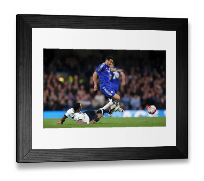 Framed Print : Battle for the Ball: Pedro vs. Rose - Chelsea vs. Tottenham Hotspur Rivalry, Premier League 2015-16 Framed Print : Battle for the Ball: Pedro vs. Rose - Chelsea vs. Tottenham Hotspur Rivalry, Premier League 2015-16