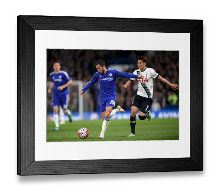 Framed Print : Battle at Stamford Bridge: Eden Hazard vs. Son Heung-Min - Premier League Clash (2015-16) Framed Print : Battle at Stamford Bridge: Eden Hazard vs. Son Heung-Min - Premier League Clash (2015-16)