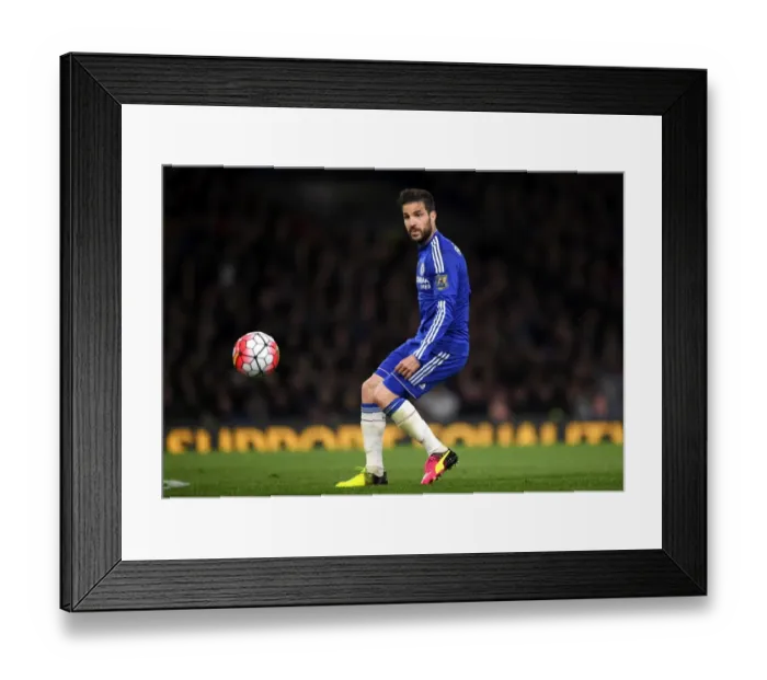 Framed Print : Cesc Fabregas in Action: Chelsea vs. Tottenham Hotspur, Premier League Showdown at Stamford Bridge (2015-16)