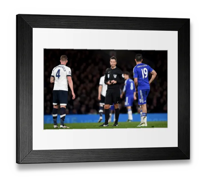Framed Print : Alderweireld vs. Costa Showdown: Clattenburg Referees Heated Chelsea vs. Tottenham Clash (2015-16)