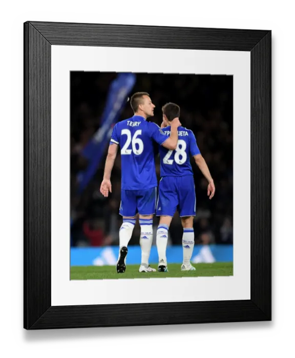 Framed Print : John Terry and Cesar Azpilicueta: United in Victory - Chelsea's Epic Draw Against Tottenham (2015-16)
