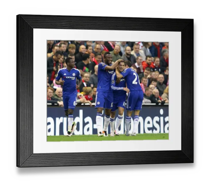 Framed Print : Eden Hazard Scores First Goal: Chelsea at Anfield (2015-16) Framed Print : Eden Hazard Scores First Goal: Chelsea at Anfield (2015-16)