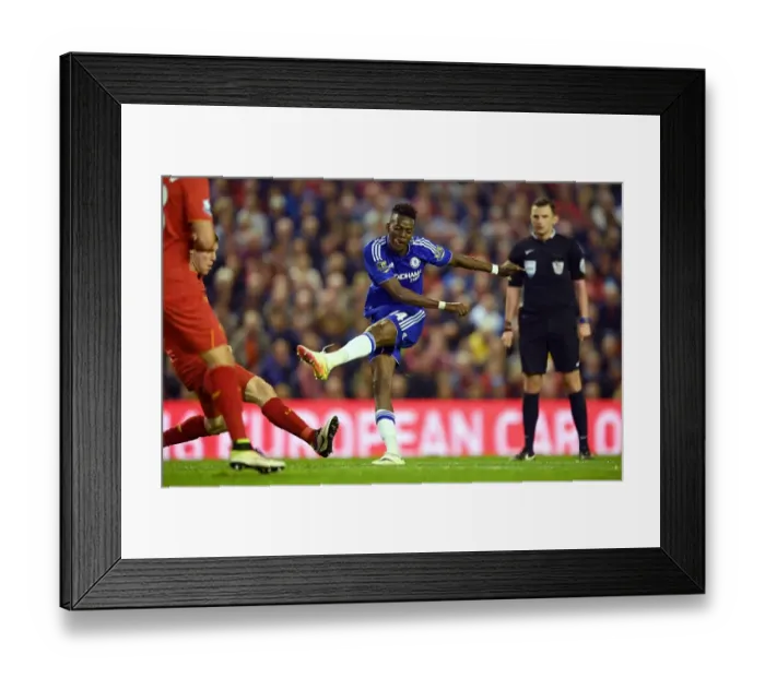 Framed Print : Bertrand Traore in Action: Liverpool vs. Chelsea (2015-16) - Premier League at Anfield