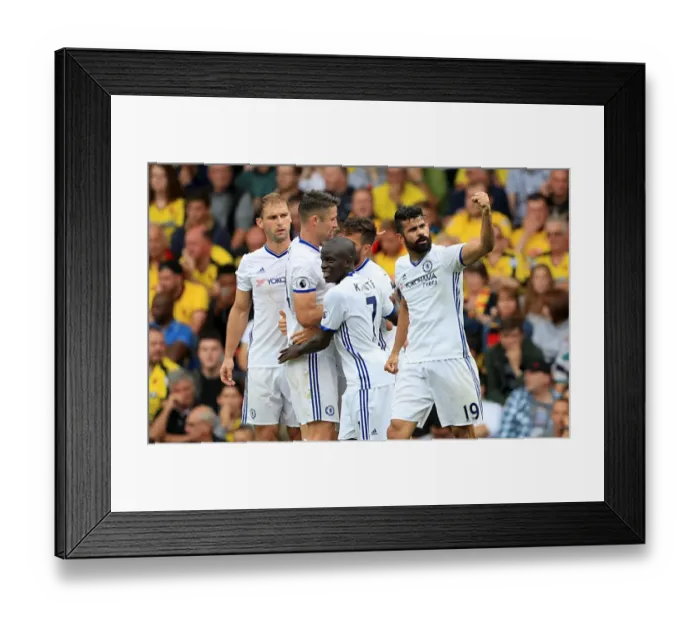 Framed Print : Diego Costa Scores Chelsea's Second Goal vs. Watford in Premier League 2016-17 - John Walton / PA Wire Framed Print : Diego Costa Scores Chelsea's Second Goal vs. Watford in Premier League 2016-17 - John Walton / PA Wire
