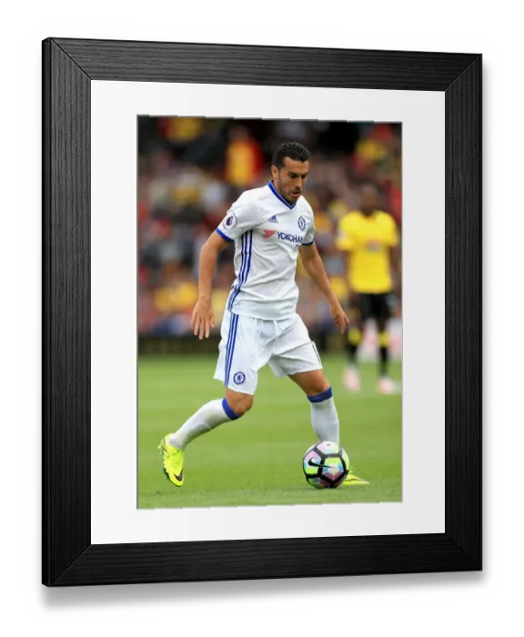 Framed Print : Pedro in Action: Watford vs. Chelsea - Premier League - Rodriguez's Thrilling Performance (Away)