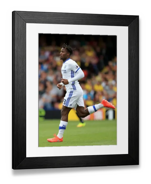 Framed Print : Michy Batshuayi in Action: Premier League Showdown at Vicarage Road - Watford vs. Chelsea