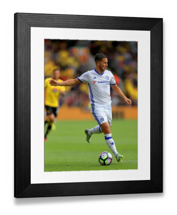 Framed Print : Thrilling Moments: Eden Hazard in Action at Watford vs. Chelsea - Premier League