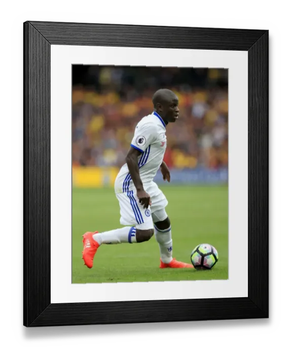 Framed Print : Ngolo Kante in Action: Premier League Showdown at Vicarage Road - Chelsea vs. Watford