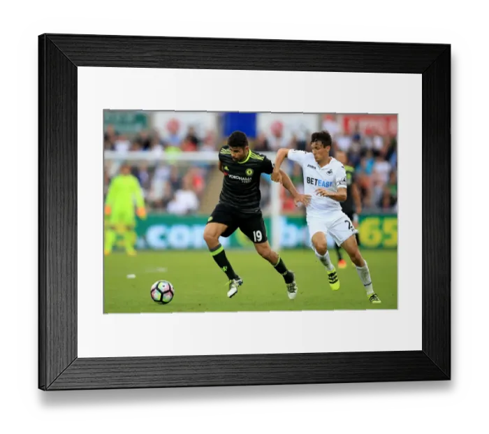 Framed Print : Intense Battle for Ball Possession: Diego Costa vs Jack Cork, Swansea City vs Chelsea, Premier League, Liberty Stadium Framed Print : Intense Battle for Ball Possession: Diego Costa vs Jack Cork, Swansea City vs Chelsea, Premier League, Liberty Stadium