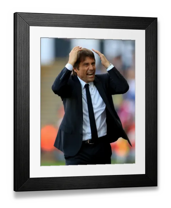 Framed Print : Antonio Conte's Passionate Touchline Display: Swansea City vs. Chelsea, Premier League Framed Print : Antonio Conte's Passionate Touchline Display: Swansea City vs. Chelsea, Premier League