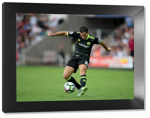 Eden Hazard in Action: Premier League Showdown at Swansea's Liberty Stadium